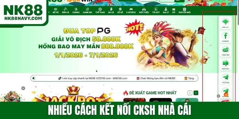 Nhiều cách kết nối CKSH nhà cái